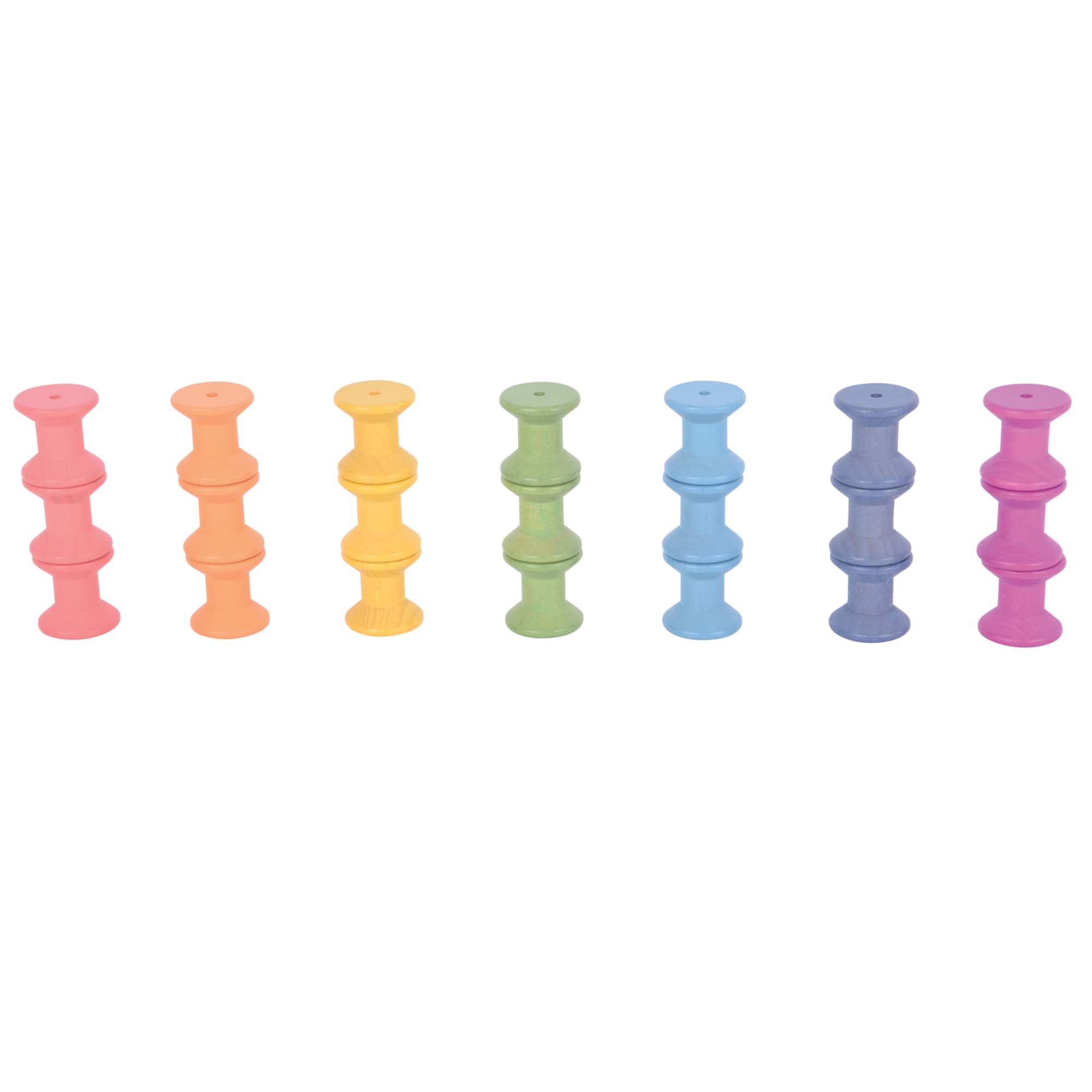TickiT® Rainbow Wooden Spools Set